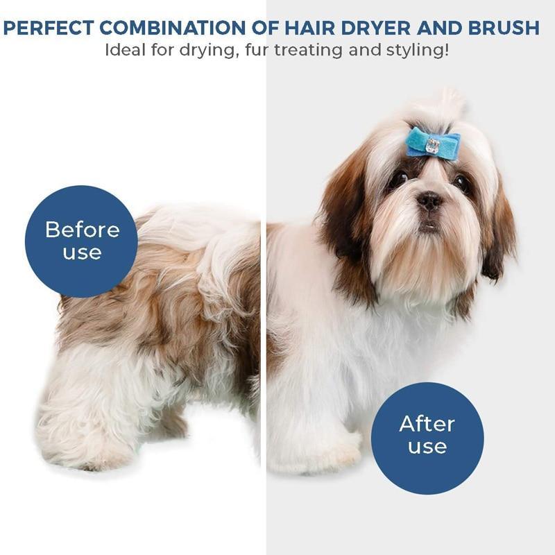 2-In-1 Pet Hair Dryer and Grooming Brush